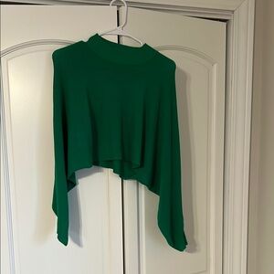 Green Cropped Sweater
